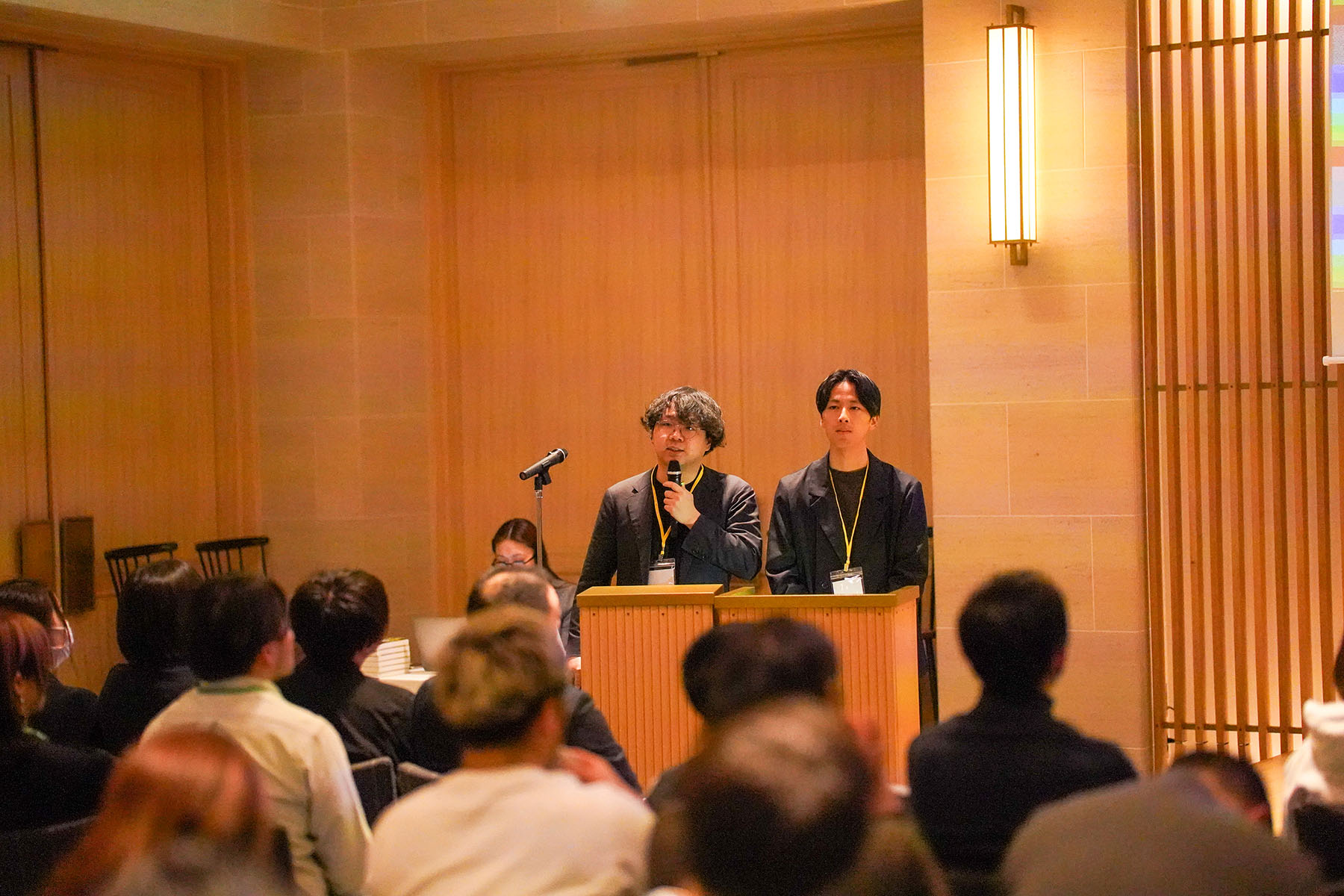 キーノートセッションの様子。写真左：フォーアドカンパニー中谷、写真右：株式会社ラネット緑川様