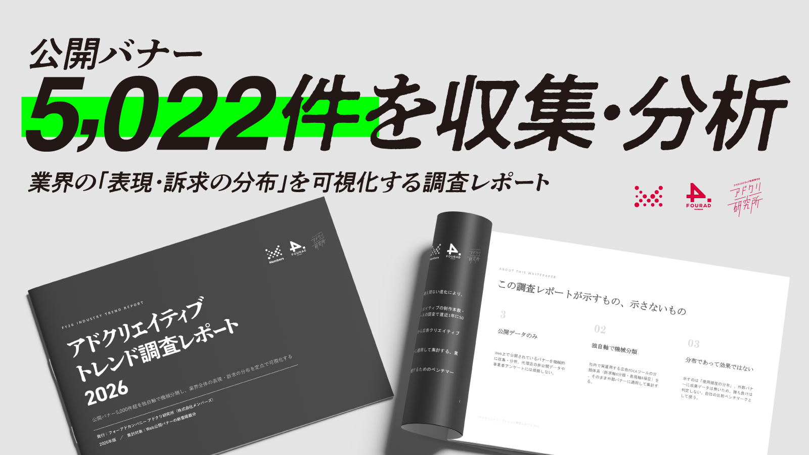 公開バナー5,022件を収集・機械分析。業界の「表現・訴求の分布」を可視化する調査レポートを公開しました